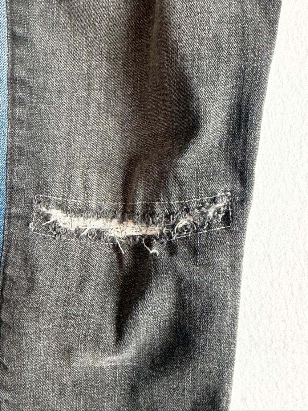 Rag & Bone Nina High Rise Ankle Cigarette Jeans 30 Black Blue Colorblock - Picture 9 of 14